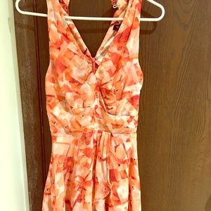 WHITE HOUSE BLACK MARKET Ruffled Floral Dress